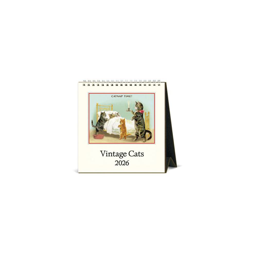 Cavallini, Calendars, Art & School, 2026, Desk style, Vintage Cats, 933080